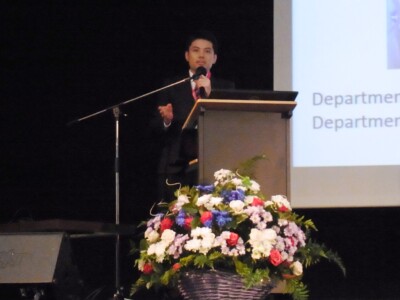 発表の様子 三原先生